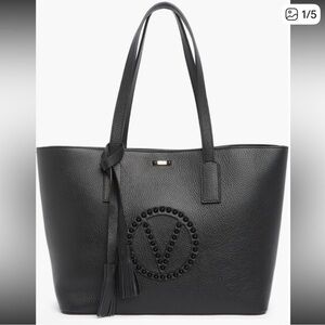 Valentino Garavani Black Leather Tote